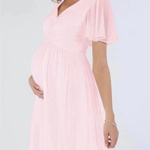 Azazie Maternity Bridesmaid Dress Blushing Pink